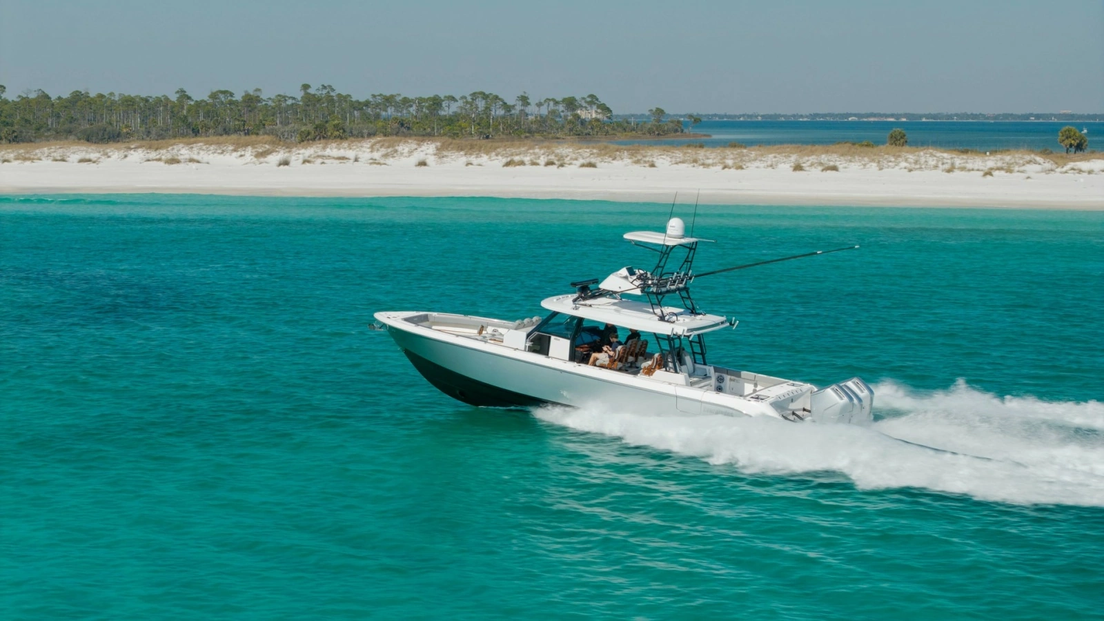 Side View Cruising in Turquoise Waters