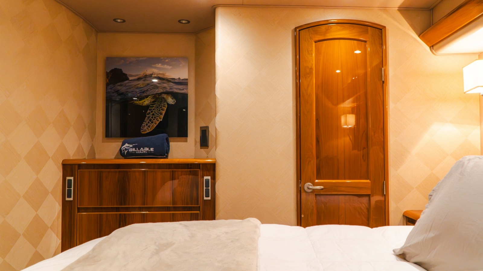 Master Stateroom with Elegant Woodwork