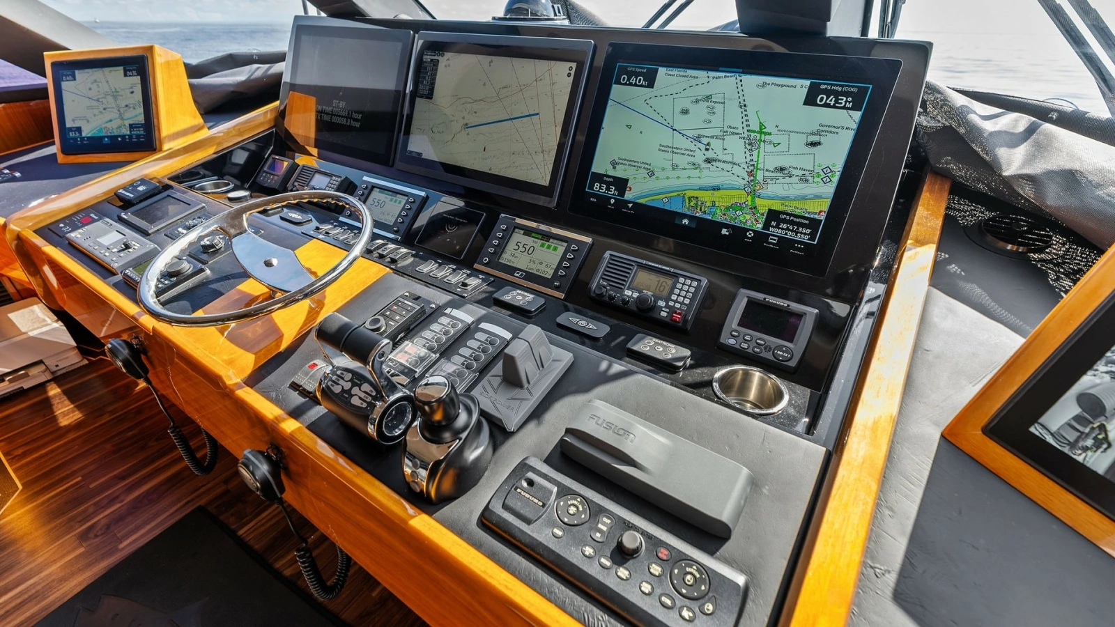 Helm Station with Navigation Displays