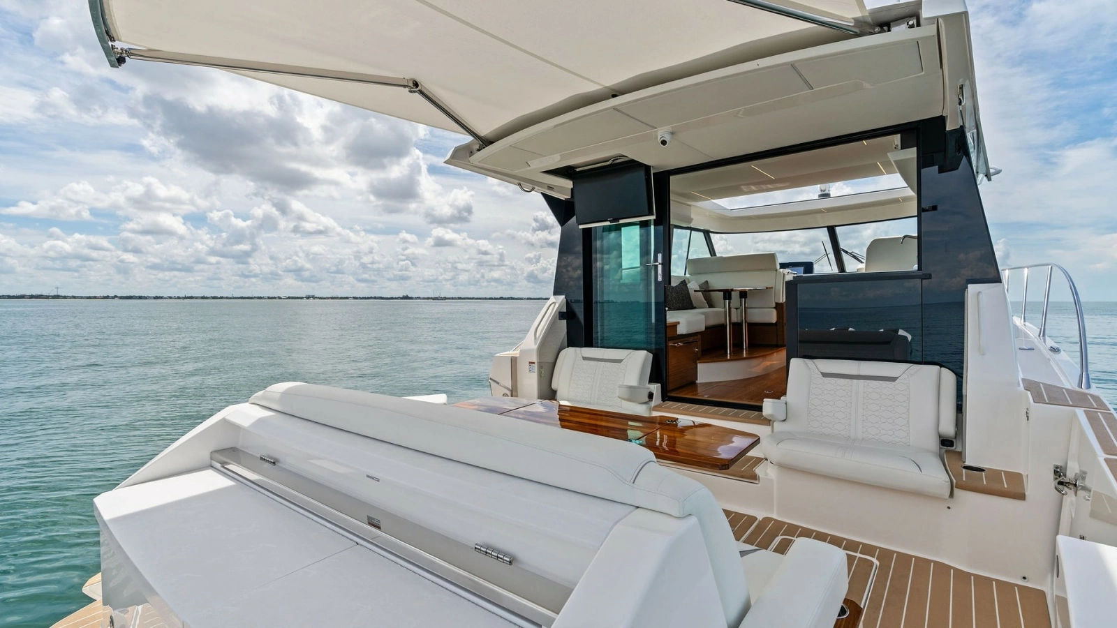 Spacious Aft Deck with Sunshade