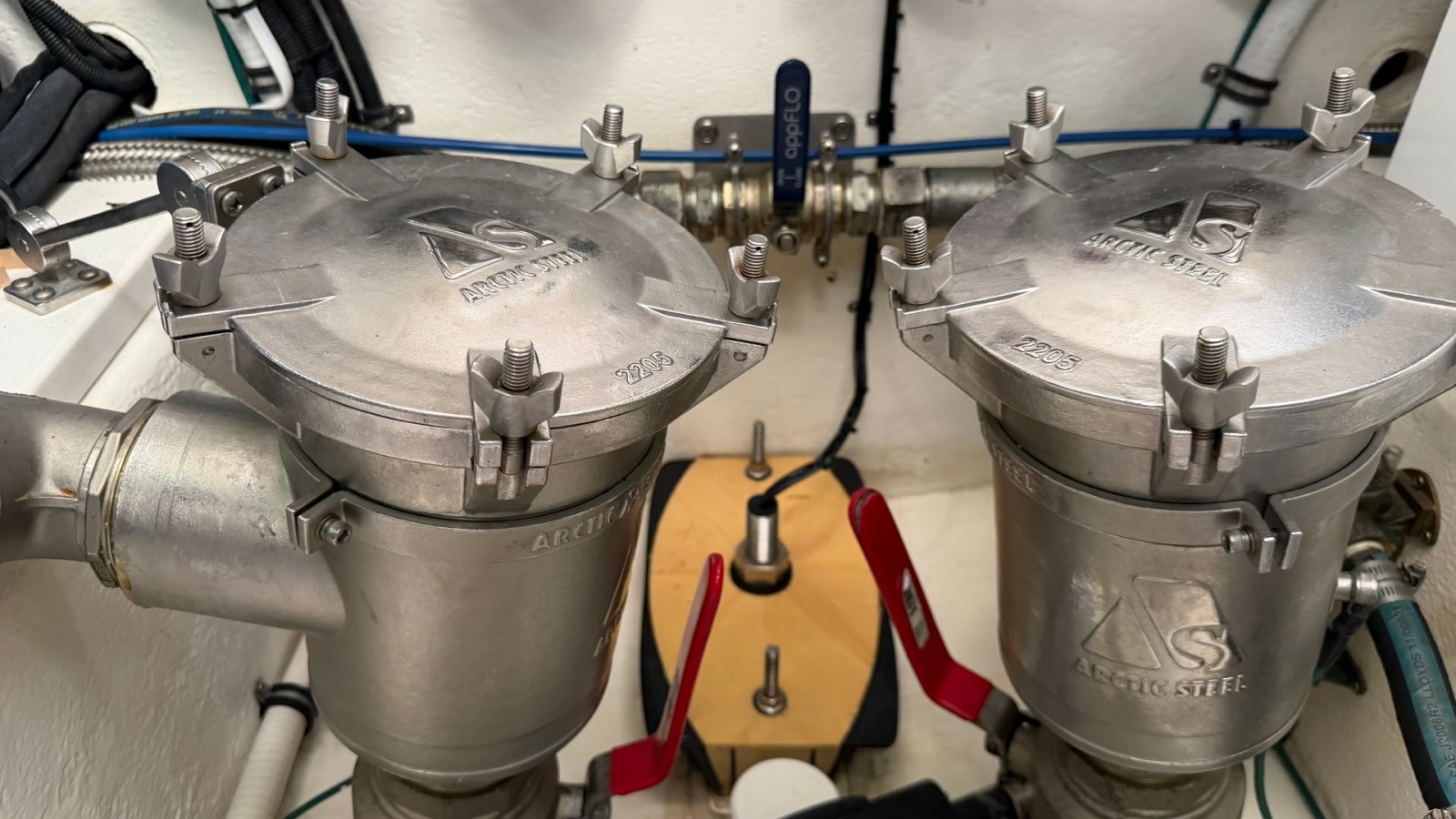 Engine Room with Dual Strainers