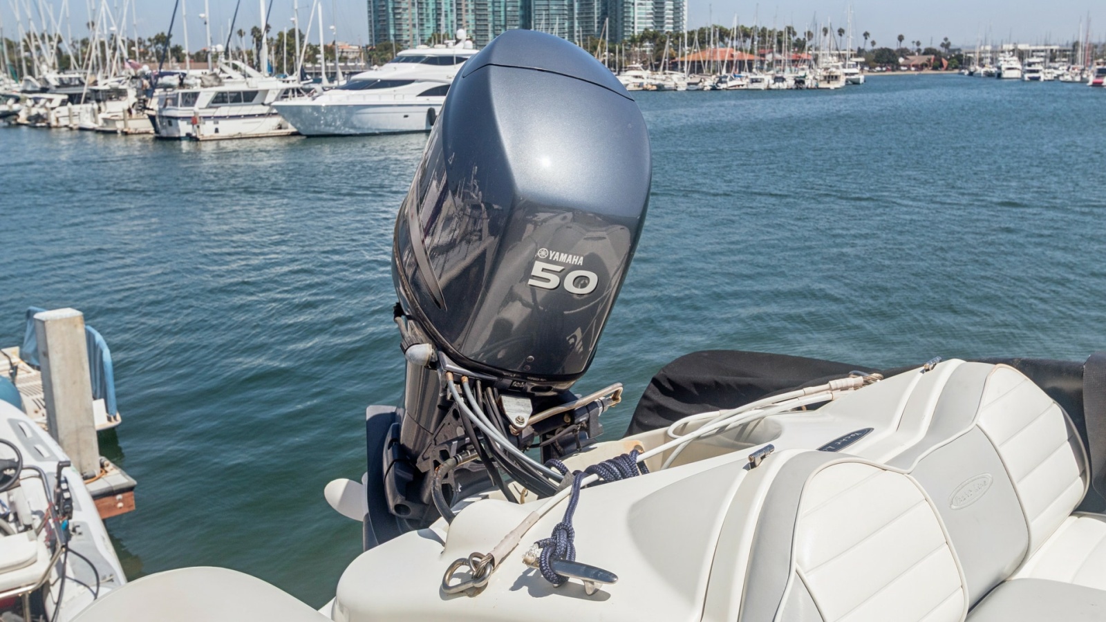 Yamaha Outboard on Aft Deck