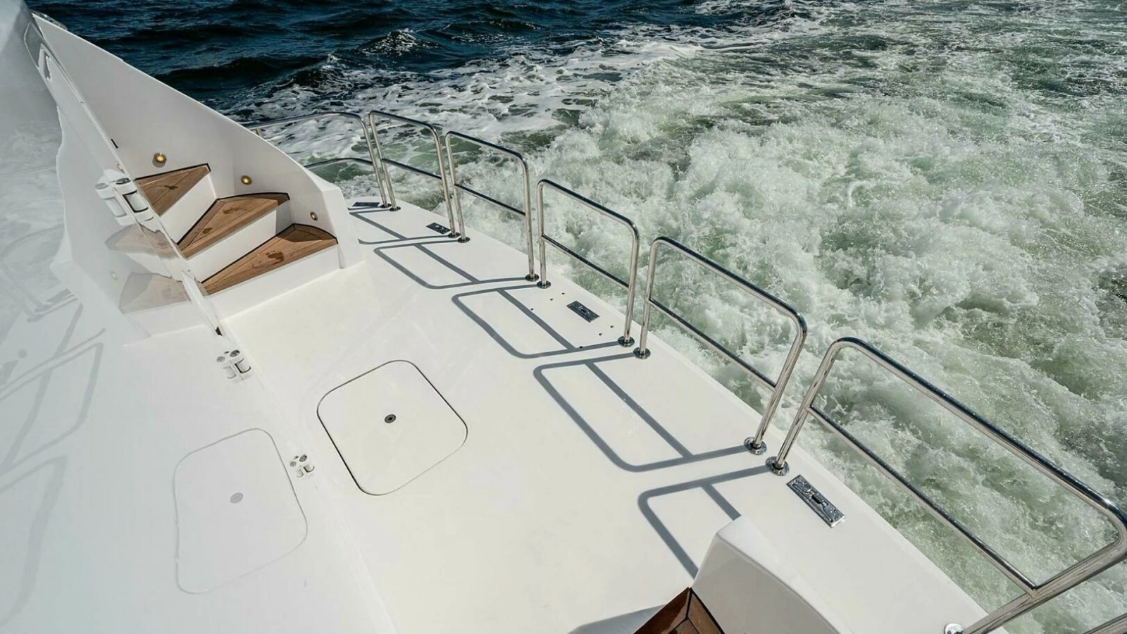 Spacious Aft Deck with Safety Rails