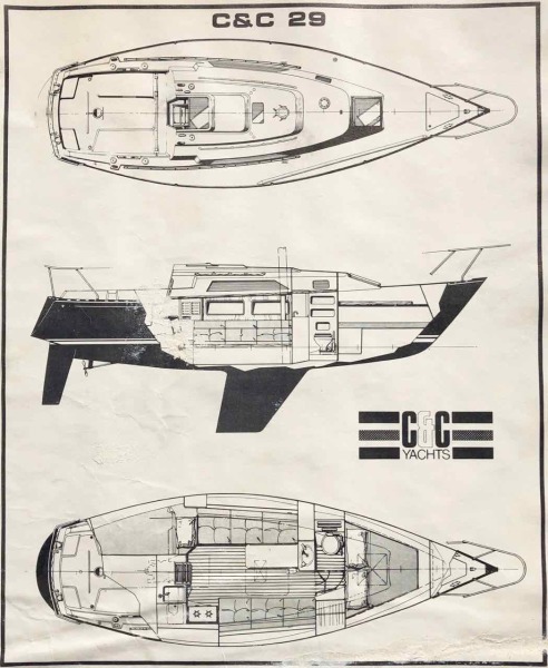 1983 C&C 1 stateroom mark II 29