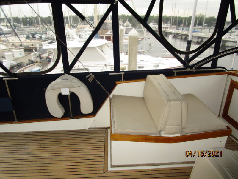 42' Grand Banks flybridge port