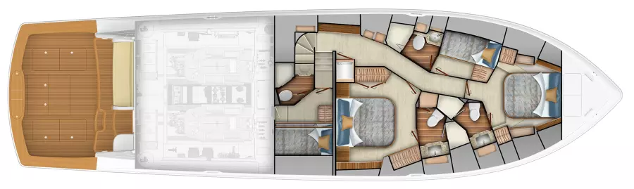 Lower Deck - Forward Full Berth Option  Lower Deck - Forward Full Berth Option