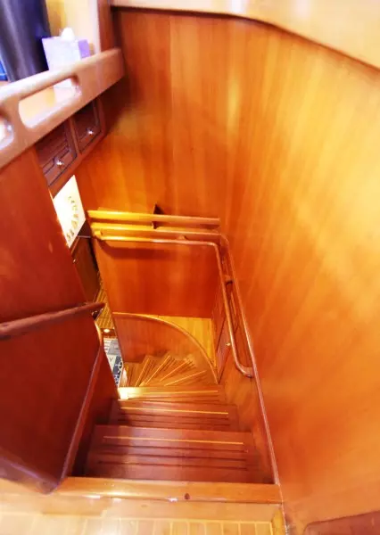 2003 Selene 53 Ocean Trawler - Pilothouse Steps to Bridge