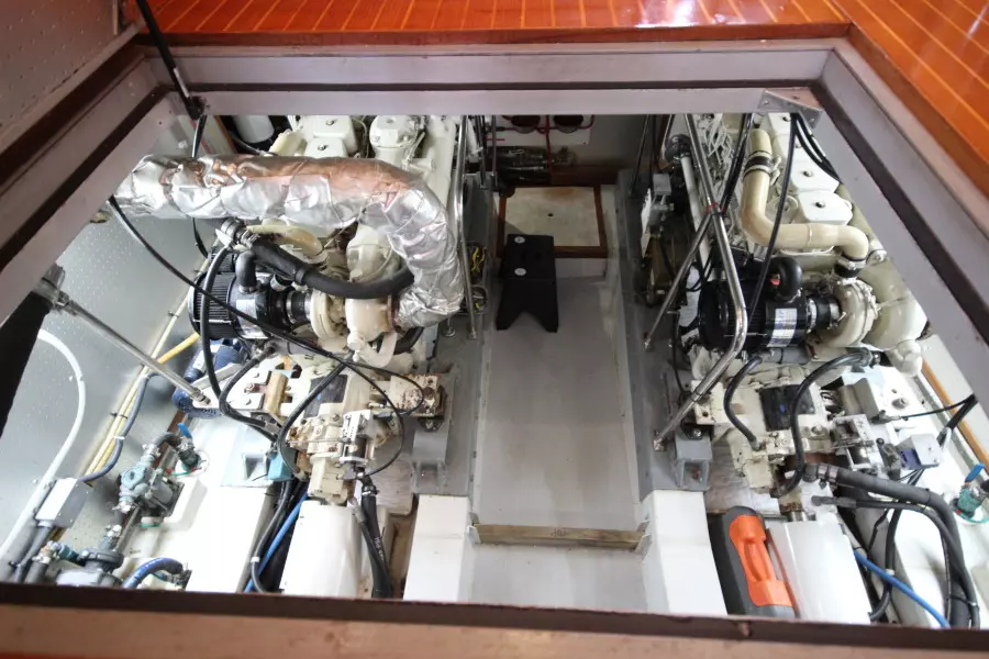2003 Selene 53 Ocean Trawler - Engine Room Access from Salon
