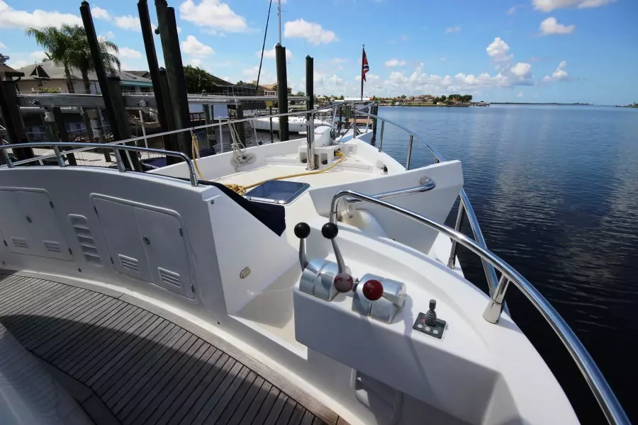 2003 Selene 53 Ocean Trawler - Starboard Walkway Controls