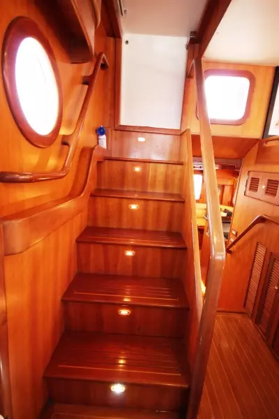 2003 Selene 53 Ocean Trawler - Pilothouse Steps to Bridge