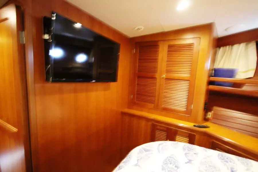 2003 Selene 53 Ocean Trawler - Forward Stateroom TV