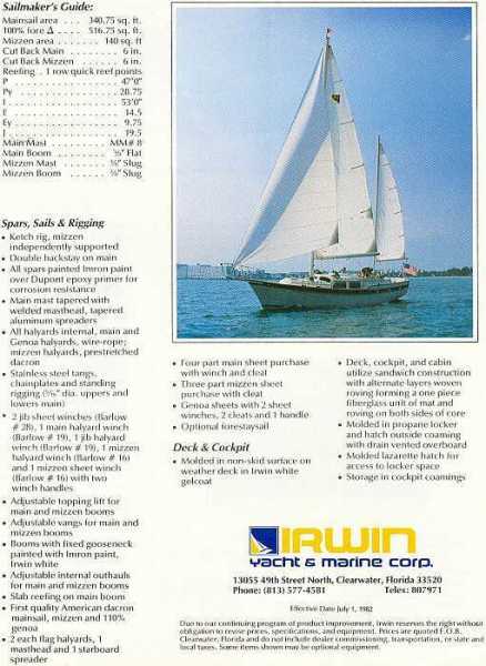 1982 Irwin 46 Center Cockpit Ketch