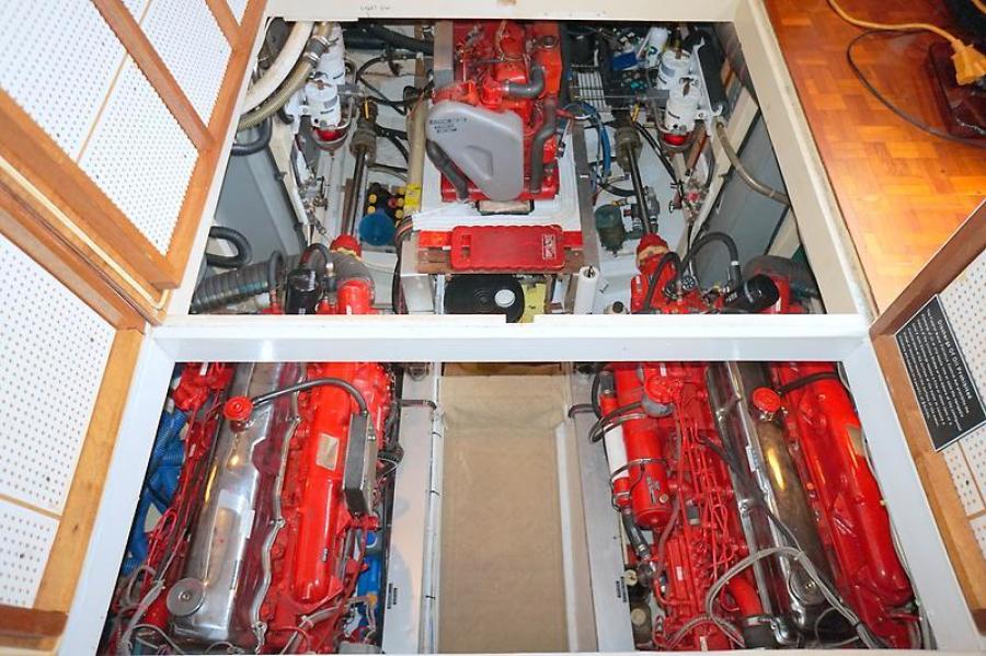42' Grand Banks engine room access2