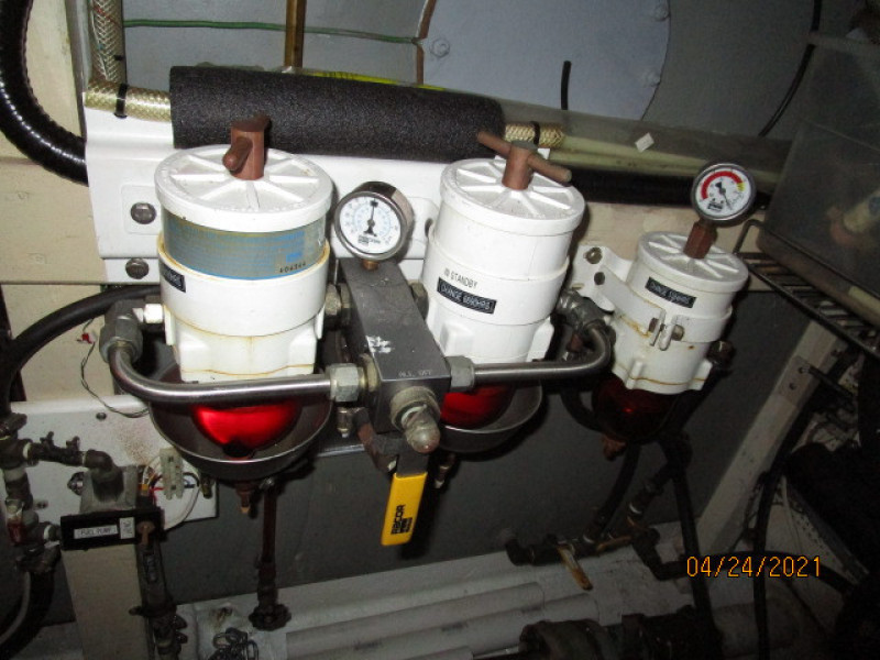 42' Grand Banks starboard Racor fuel filters