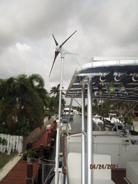 42' Grand Banks wind generator