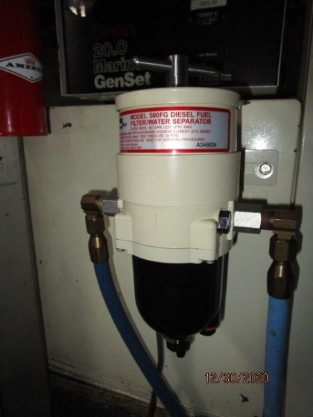 70' Hatteras generator1 Racor fuel filter