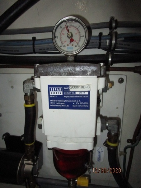 70' Hatteras fuel p;olishing system