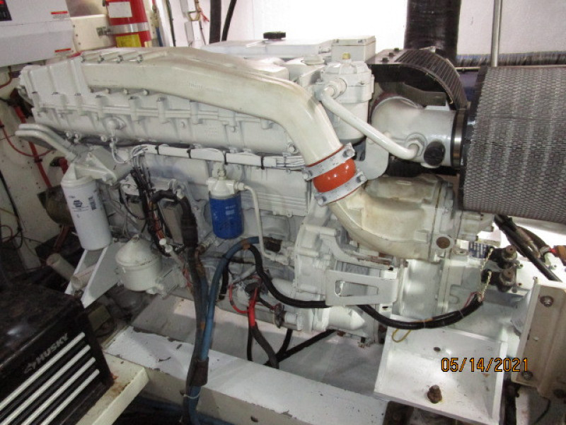 55' Ocean Alexander starboard main engine