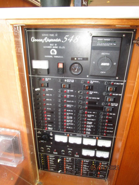 55' Ocean Alexander electrical panel