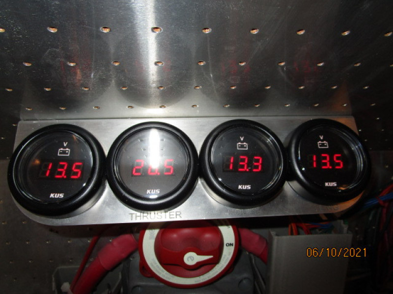 55' Symbol battery bank voltage gauges
