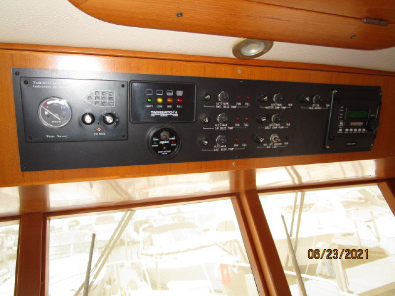 45' Symbol pilothouse helm overhead panel