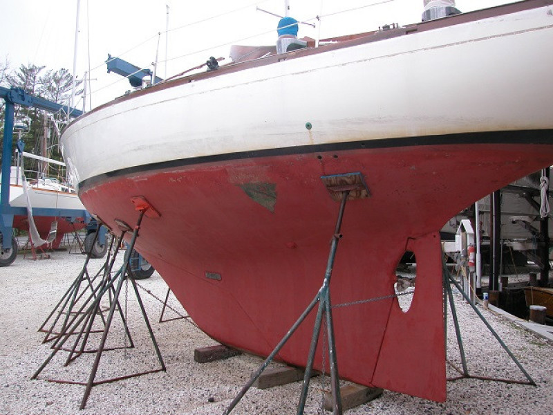 36' Cheoy Lee Sigma hauled out3