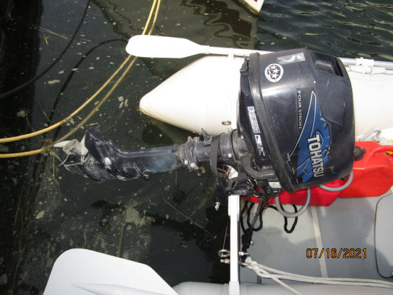 38' Marlow-Hunter tender outboard