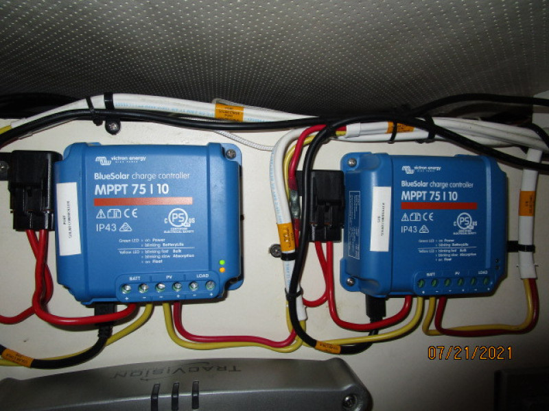 34' Mainship solar panel controllers