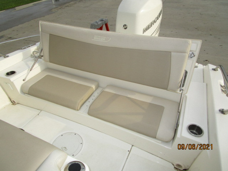 24' Boston Whaler aft seating open
