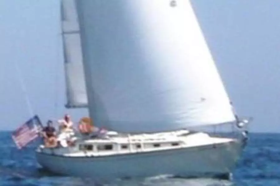 Under sail, port tack 