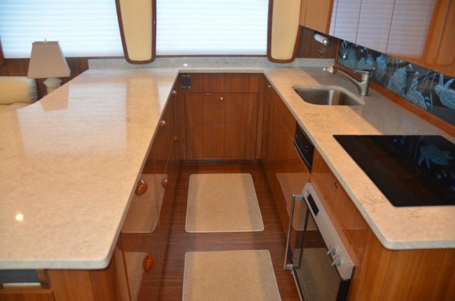 Viking 64 Enclosed Bridge Galley