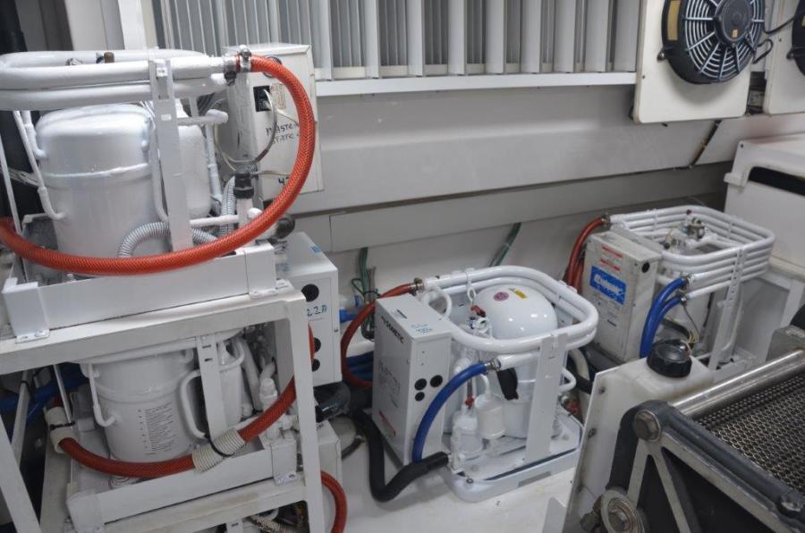Viking 64 Enclosed Bridge Engine Room