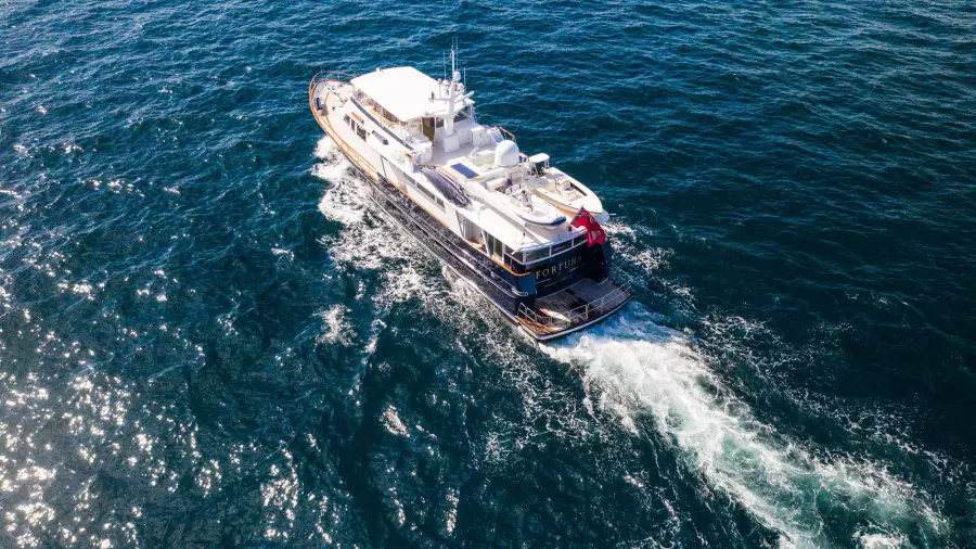 Aerial Port Aft View Of FORTUNA