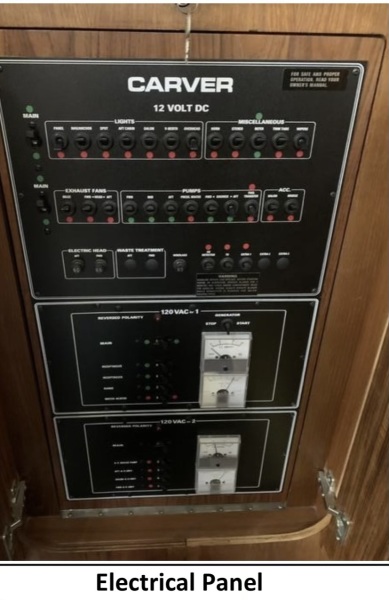 43 Silver Linings 1994 Carver 370 AC Electric Panel