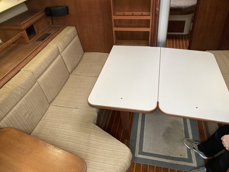 Midships table fully open