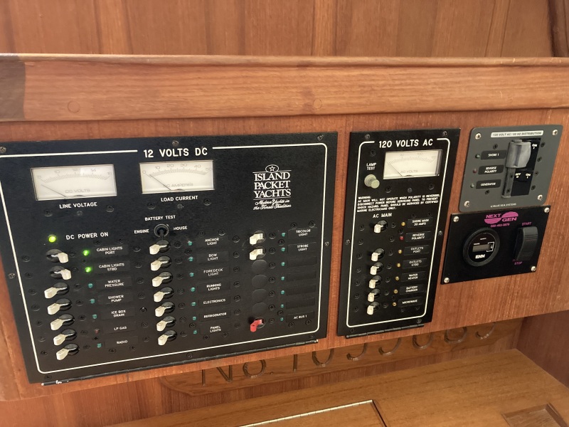 Electrical panel and generator controls