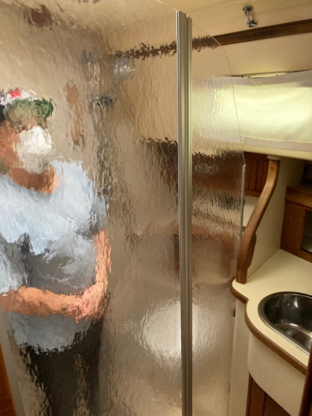 Shower panel closed