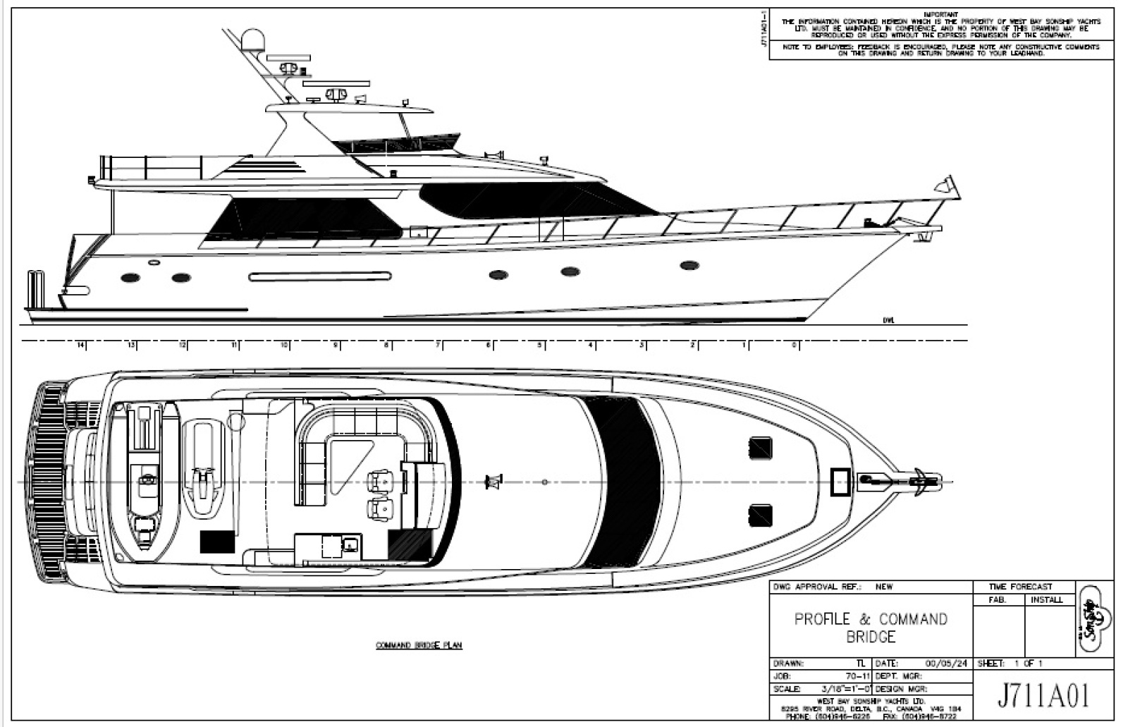 MAHANA 78ft West Bay Yacht For Sale