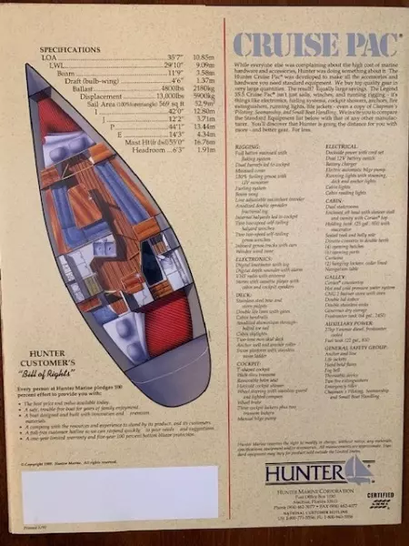 1993 Hunter Legend 35.5