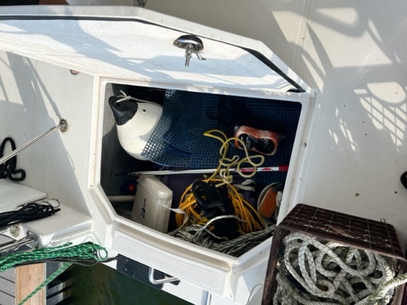 19 Aisling Gheal 2001 Endeavour 36 TrawlerCat Aft Deck Storage