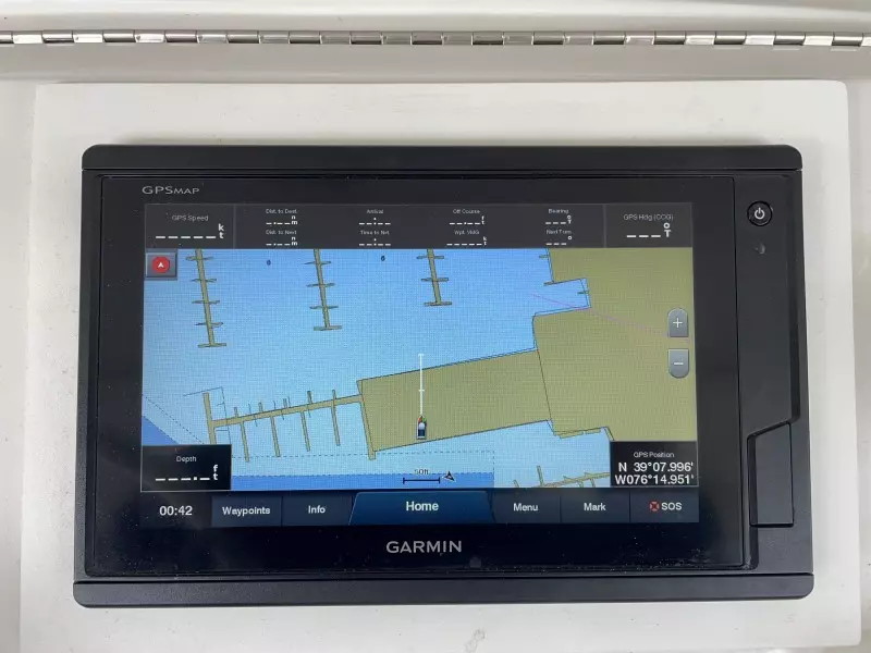 Garmin Chartplotter on the Upper Helm