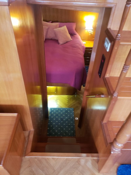 Stairs into aft Stateroom 