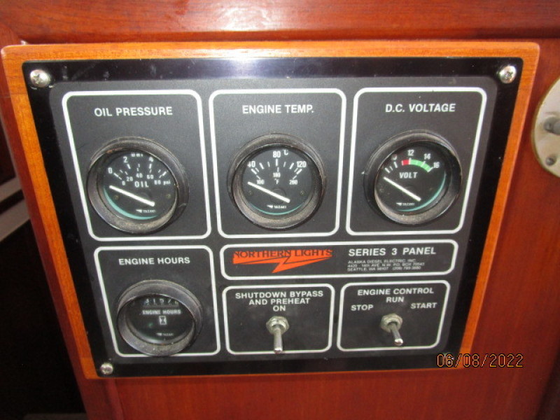 42' Grand Banks generator panel