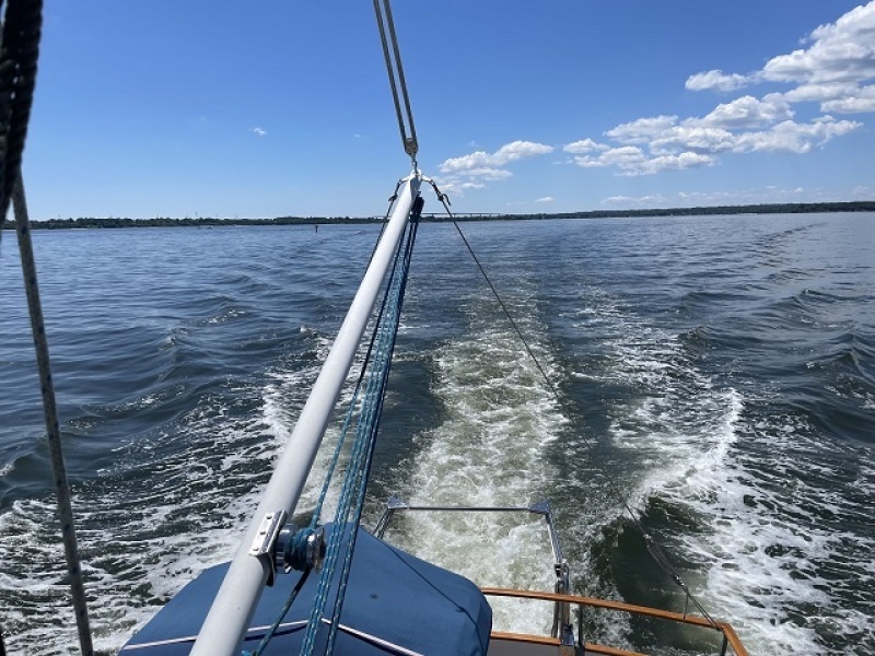 42' Grand Banks underway