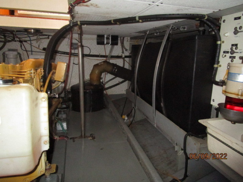 38' Marine Trader engine room port aft
