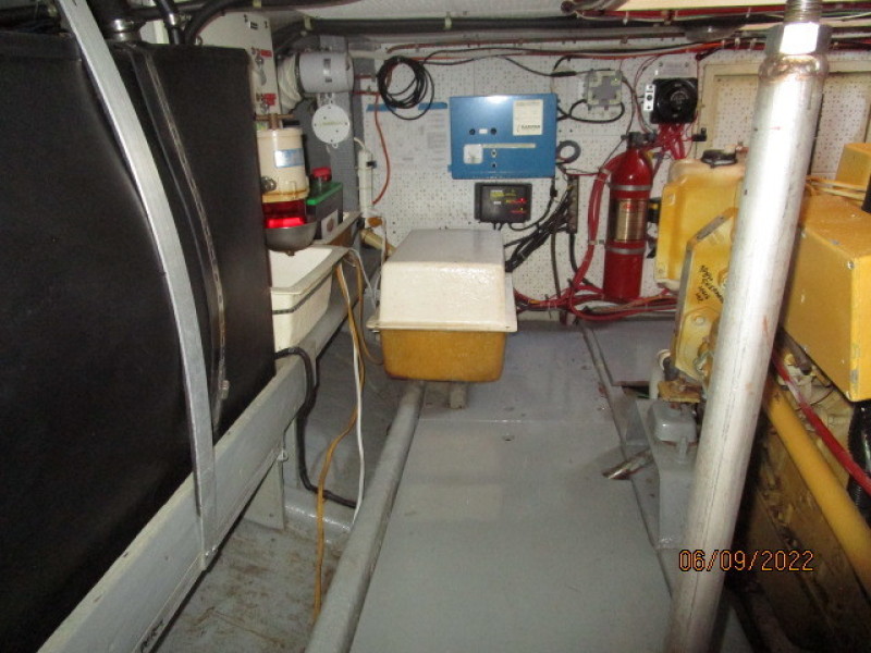 38' Marine Trader engine room port forward