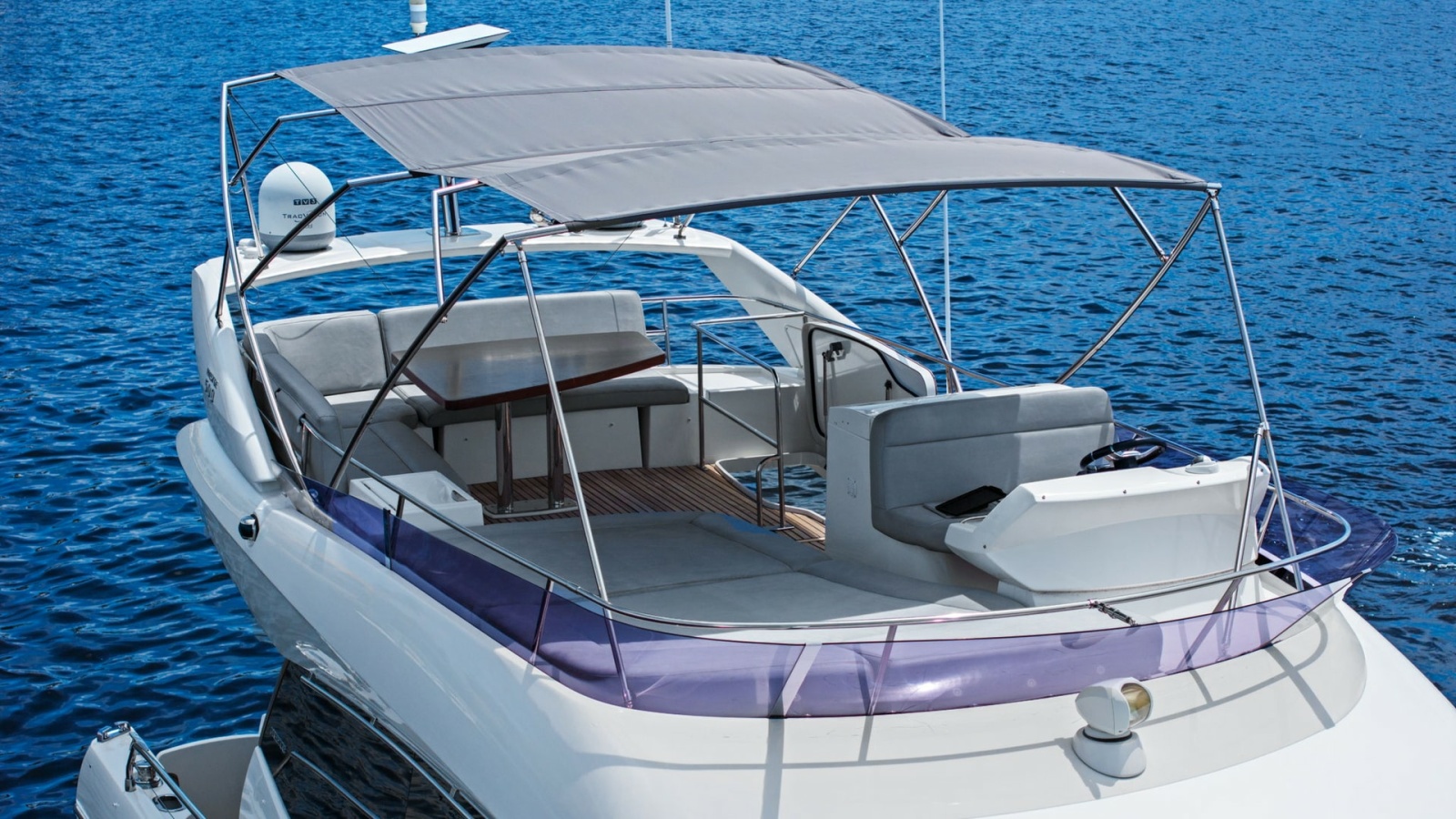 Spacious Flybridge with Canopy