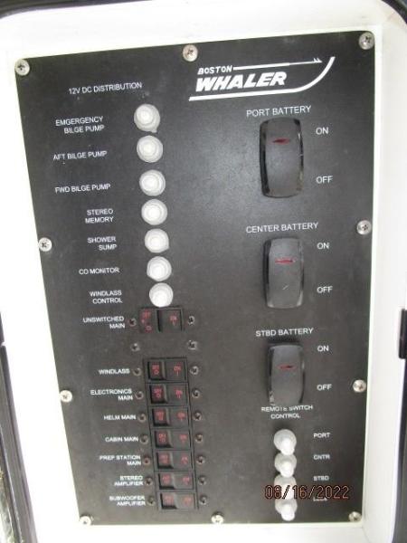37' Boston Whaler electrical panel1