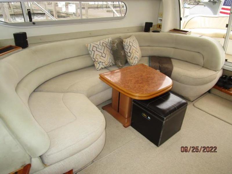 44' Sealine salon starboard seating