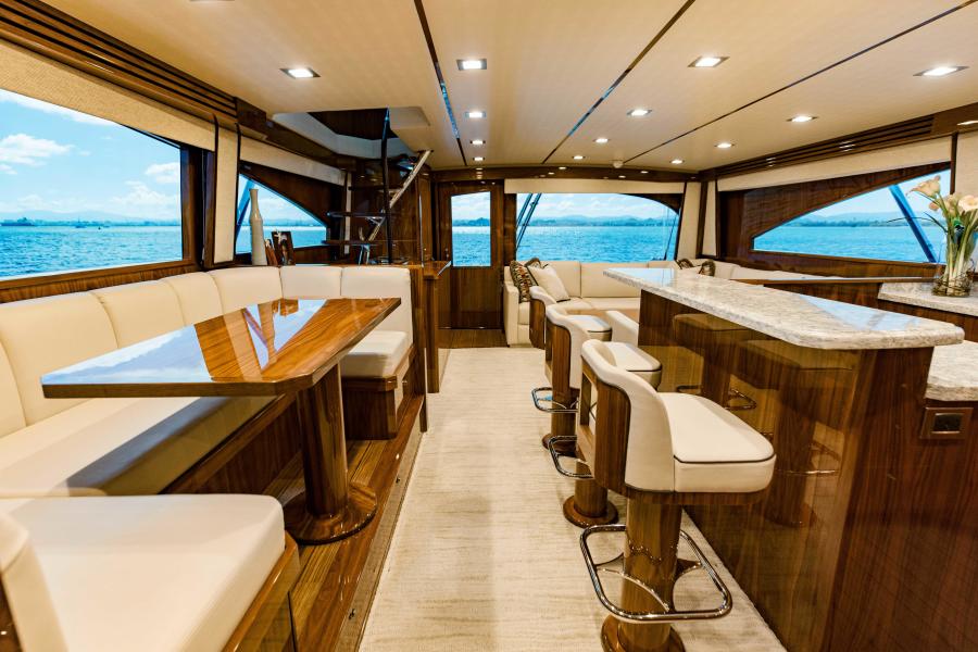 2020 Viking 72 Enclosed Bridge SARI VICTORIA Salon
